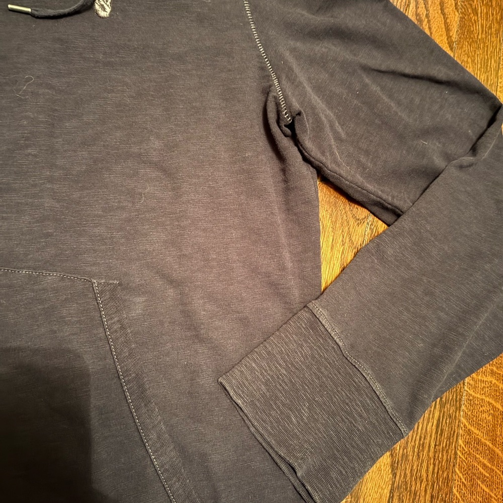 John Varvatos Blue Zip Hoodie Large - Picture 5 of 7